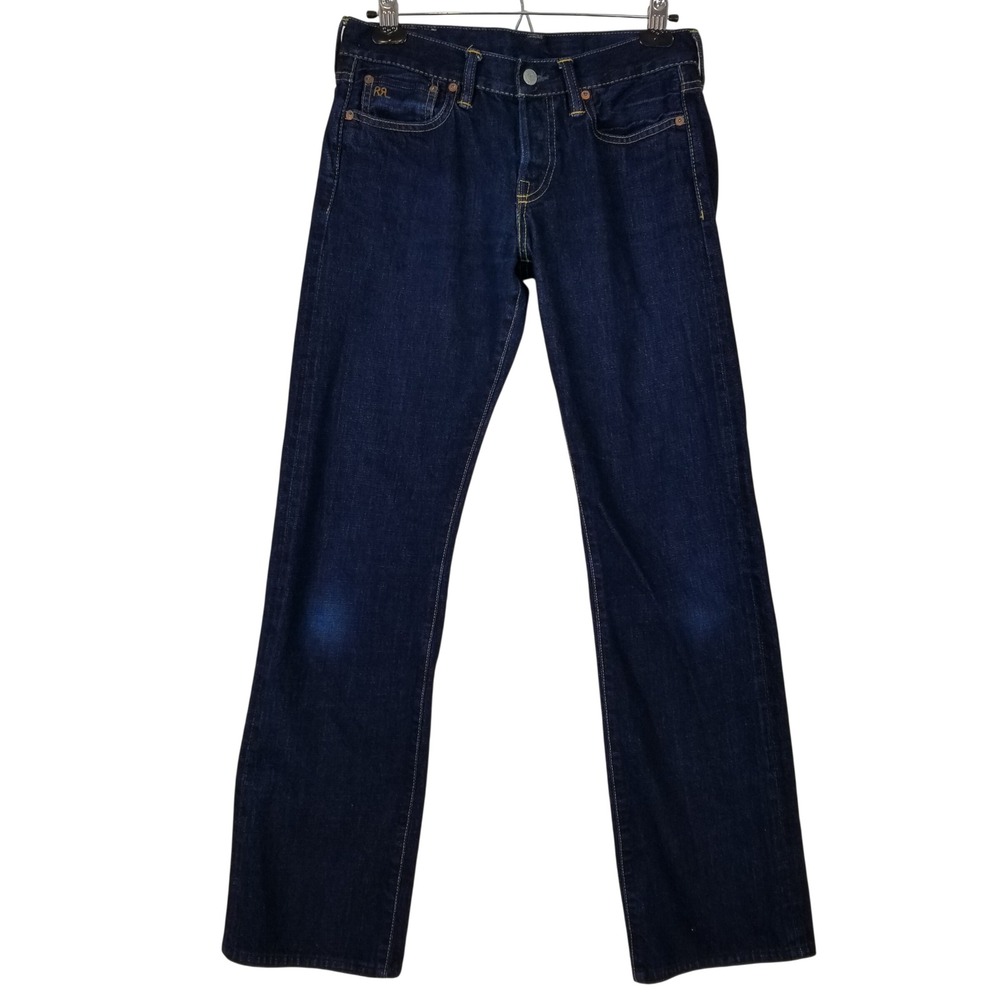 RRL Double RL Slim Straight Selvedge Denim Jeans Japan Woven Indigo 28x34 USA